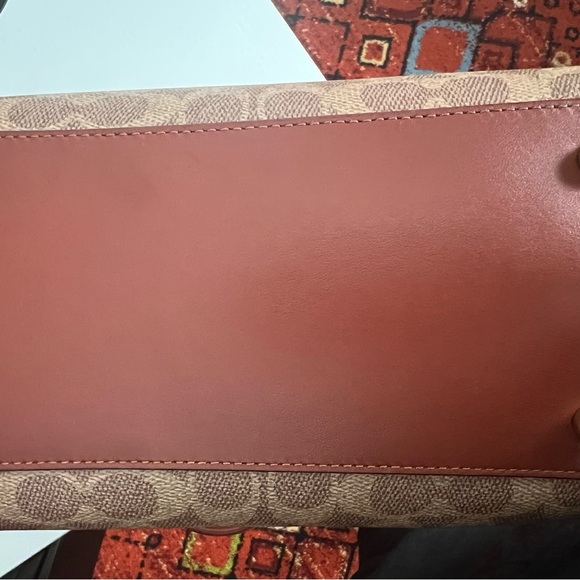 Coach Leather & Canvas Signature Satchel (includes the shoulder strap) - Picture 14 of 14